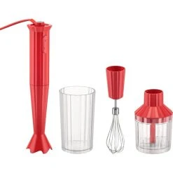 Alessi MDL10S Plissé Stavmixerset, Röd